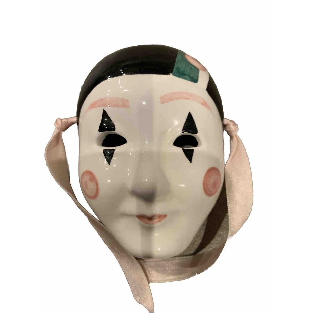 Vintage Crowning Touch Collection Ceramic Japanese Theatre Mask‎ 3.5”